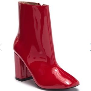Jagger glossy leather red boots